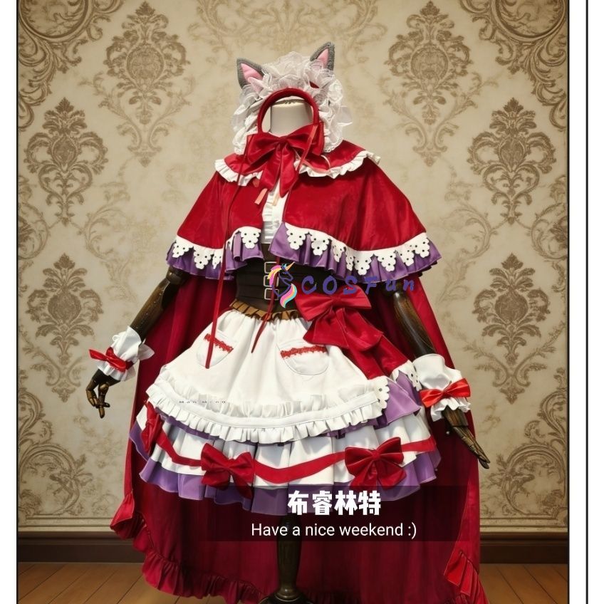 Women'S Red Accessories - ชุดคอสเพลย์เทพนิยายหนูน้อยหมวกแดง PriPara Manaka Laala พร้อมอุปกรณ์เสริมครบชุดสำหรับผู้หญิง COSFun