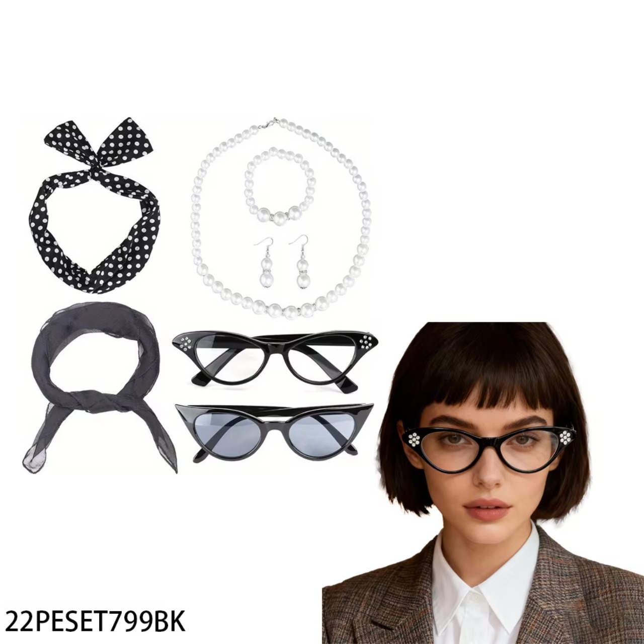Women'S Accessories In The 1950S - ชุดเครื่องประดับสำหรับผู้หญิง PESENAR 50's เหมาะสำหรับงานปาร์ตี้สไตล์ยุค 1950