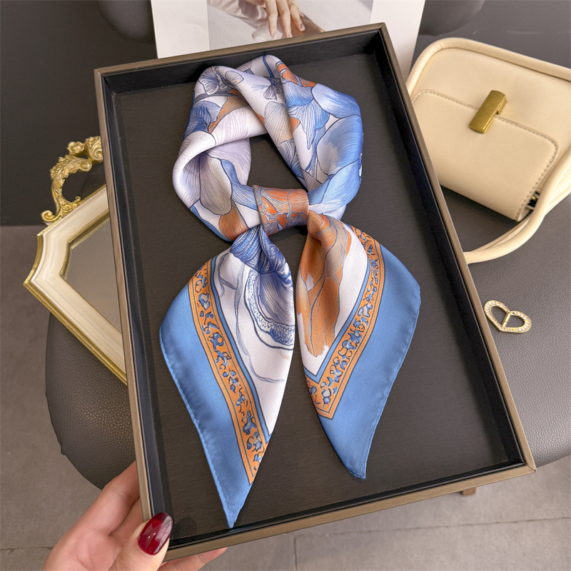 ผ้าคลุมศีรษะลายดอกไม้ใหม่ปี 20 - Silk Scarf Square บทวิจารณ์และราคา
