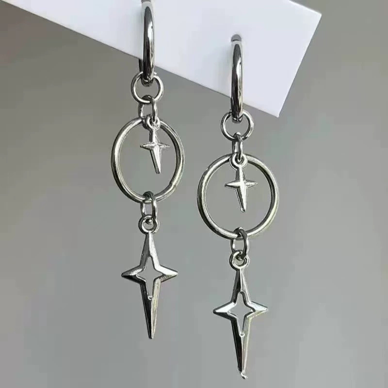 ต่างหูจี้รูปดาวกางเขนสไตล์พังก - Women'S Emo Accessories บทวิจารณ์และราคา