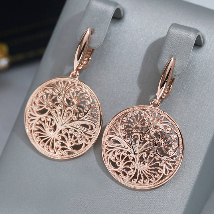 WBmqda ดอกไม้โลหะกลวงต่างหูรูป - Women Accessories Dubai บทวิจารณ์และราคา