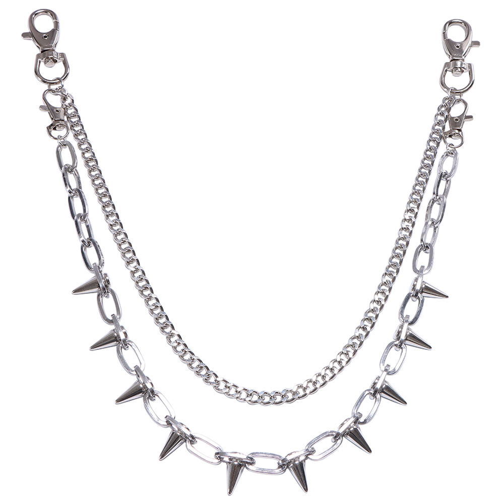 เข็มขัดโซ่กางเกงหมุดโลหะสไตล์พ - Women'S Emo Accessories บทวิจารณ์และราคา